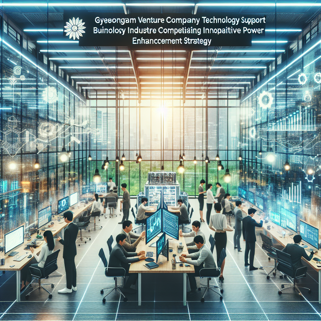 경남 벤처기업 기술지원사업 혁신산업 경쟁력 강화 전략