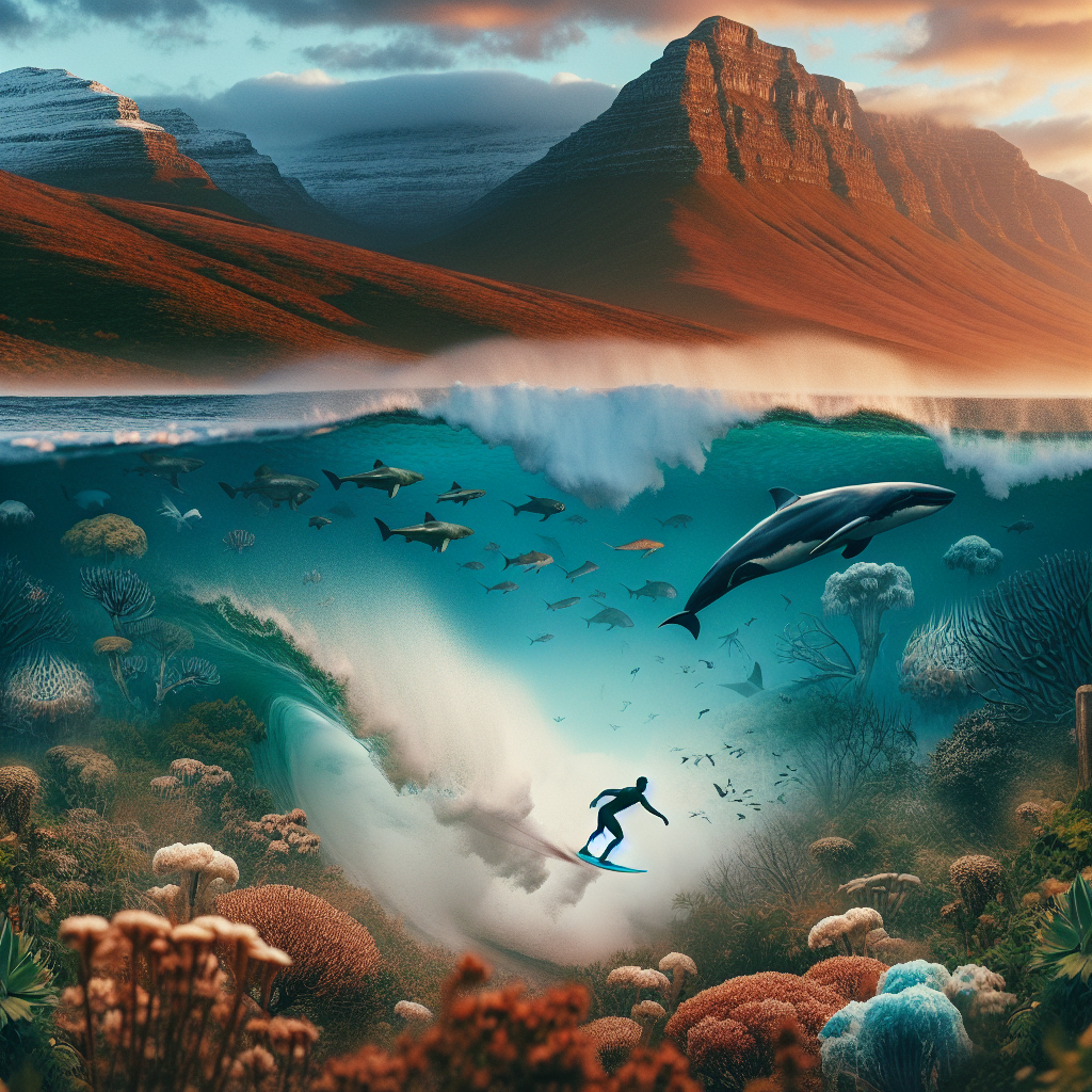 남아프리카 자연 보호와 생태계 조화의 서핑 영상